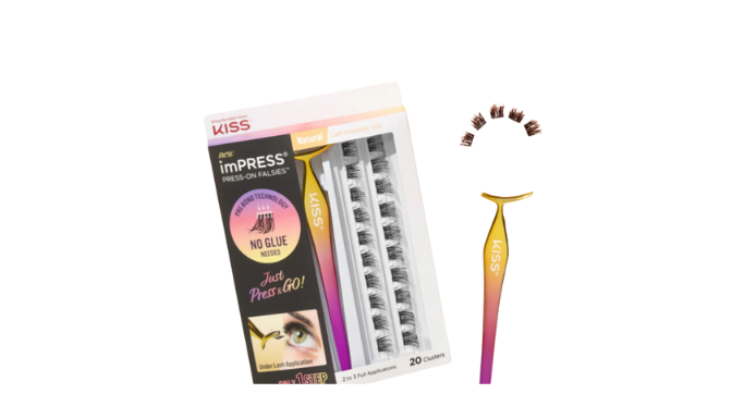 Load image into Gallery viewer, imPRESS Press-On Falsies Eyelash Clusters Kit Natural Black
